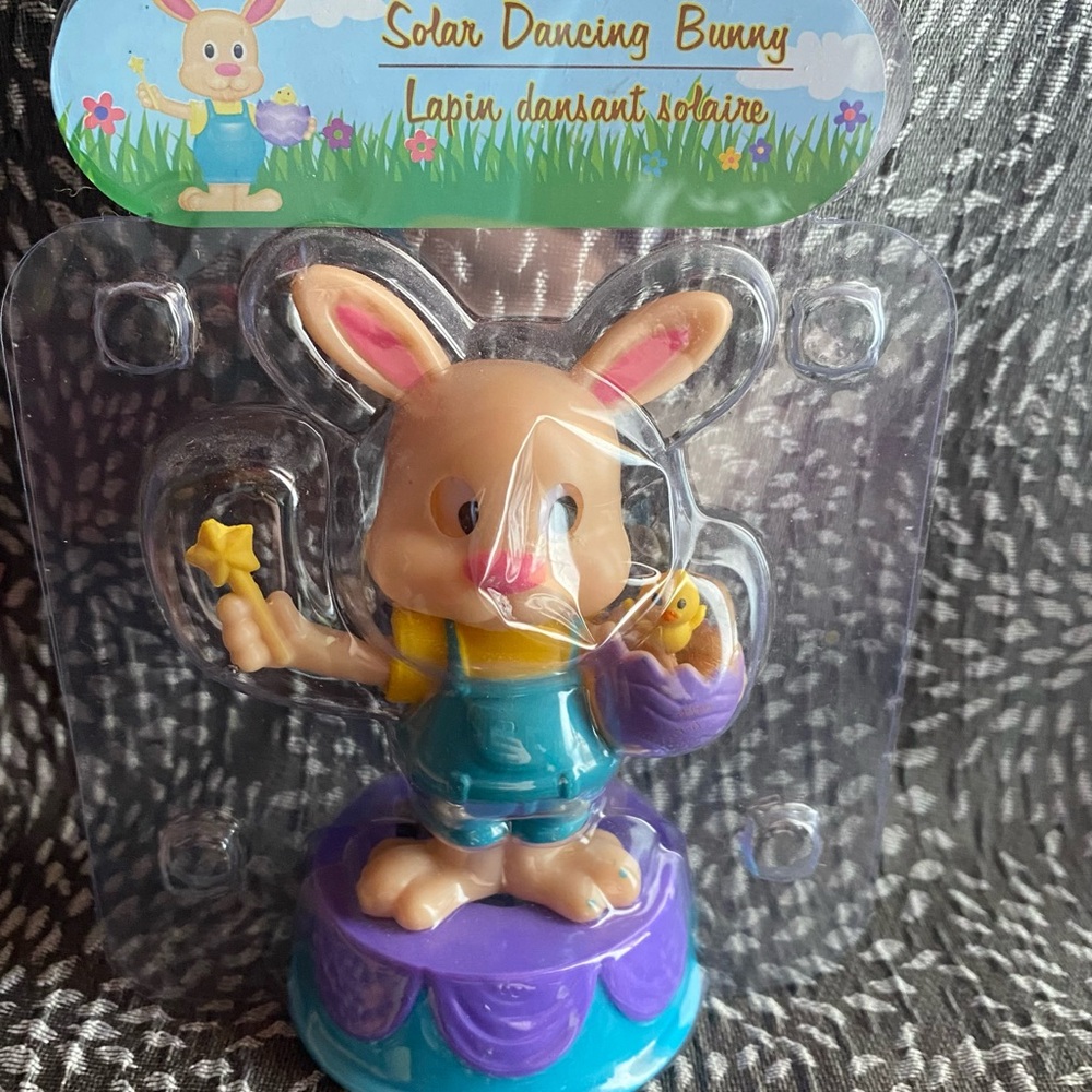 Solar Dancing Bunny Figurine - Multicolor - Picture 1 of 4